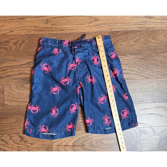 Men's Swim Trunks Blue Crab Print Drawstring Elastic Waist Casual Shorts - Picture 5 of 10